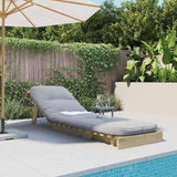Futon Sofa Bed with Mattress 60x206x11 cm Impregnated Wood Pine 846750