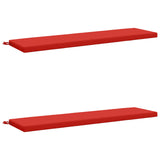 2-Piece Bench Cushions SOEST 2 pcs 100% Polyester Red 948957