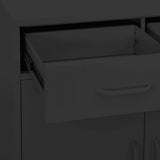 Storage Cabinet Anthracite Steel 80 x 35 x 101.5 cm Levelers 336159