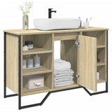 Bathroom Sink Cabinet Sonoma Oak 91x35x60 cm Engineered Wood 848665