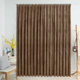 ZNTS Blackout Curtain with Hooks Velvet Beige 290x245 cm 134511