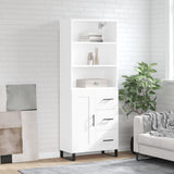 Highboard White 69.5x34x180 cm Engineered Wood 3190045