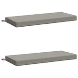 2-Piece Bench Cushions SOEST 2 pcs 100% Polyester Grey 950221