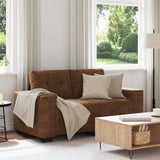 Loveseat Sofa with Cushion Brown Faux leather 4105120