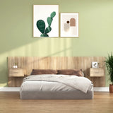 Bed Headboard with Cabinets Sonoma Oak Engineered Wood 3115702