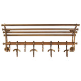 Luggage Rack with Coat Hangers Wall Mounted Aluminium 357833