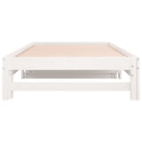Day Bed White Solid pinewood Double Expandable Day Bed 820438