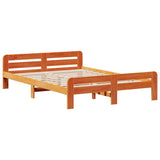 Bed frame without Mattress Wax Brown 150x200 cm King Size Solid Wood Pine 3309037