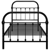Bed Frame without Mattress Black Metal 90x200 cm 284498