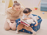 Kids Planet-Themed Armchair, with Non-Slip Feet, Wooden Frame - Blue T3398P347637
