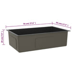 Handmade Kitchen Sink Black Stainless Steel 51517