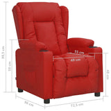 Recliner Chair Wine Red Faux Leather 339074