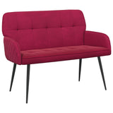 2 Seater Sofa with Metal Legs 2-Seater Wine Red Velvet 42051056