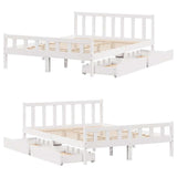 Bed Frame without Mattress White 160x200 cm Solid Wood Pine 3301584