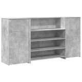 Reception Desk Concrete Grey 200x50x103,5 cm Engineered Wood 3324181