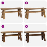 Bench Natural 100 x 29 x 43.5 cm Solid Teak Wood 42007498