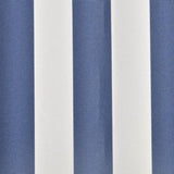 ZNTS Awning Top Sunshade Canvas Blue & White 6 x 3 m 141012