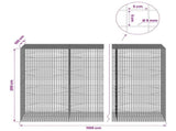 Gabion with 5 mm Wire and 5x5 cm Mesh 1100x100x200 cm 3464416