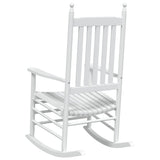 Rocking Chairs with Curved Seats 2 pcs White Solid Wood Fir 3281588