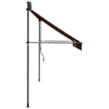 Manual Retractable Awning with LED 300 cm Orange and Brown 145880