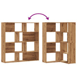 Corner Bookcase 4-Tier Artisian Oak 85x85x140 cm Engineered Wood 3307818