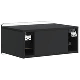Wall-Mounted Bedside Cabinet Black 49 x 34.5 x 24 cm 898277