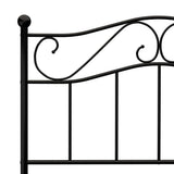 284524 Bed Frame without Mattress Black Metal 100x200 cm