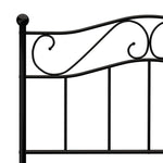 ZNTS 284524 Bed Frame without Mattress Black Metal 100x200 cm