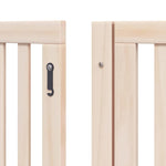 Dog Gate with Door Foldable 10 Panels 800 cm Poplar Wood 3155667