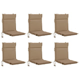 Low Back Chair Cushion GEMERT 6 pcs 100% Polyester Taupe 946521