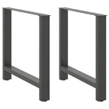 Dining Table Legs Anthracite 2 pcs 80x cm Steel 4013314
