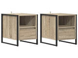 Bedside Table 2 pcs Sonoma 39.5 x 30 x 50 cm Engineered Wood 886657