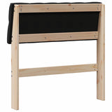 Upholstered Headboard Black 80 cm Solid Pine Wood 879201