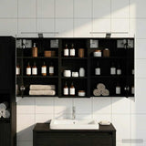 Bathroom Cabinet Set 3 pcs 110 x 10.5 x 60.5 cm Engineered wood 3403721