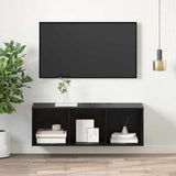 TV Cabinet Set Black Oak 37 x 37 x 107 cm Engineered Wood 875083