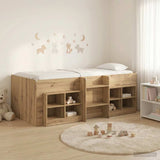 Loft Bed Frame with Cabinet 3 pcs Artisan Oak Engineered Wood 3423421