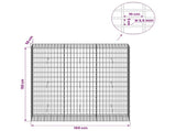 Gabion with 3.5 mm Wire and 5x10 cm Mesh 150x50x150 cm 3462837