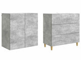 Cabinet Set 2 pcs Concrete Grey 66 x 34.5 x 90 cm 3416721