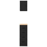 Garage Cabinets 2 pcs Black Engineered Wood 3328315