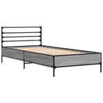 ZNTS Bed Frame without Mattress Grey Sonoma 90x190 cm Single 845630