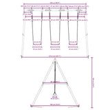 Outdoor Swing Set with 3 Swings 3283589