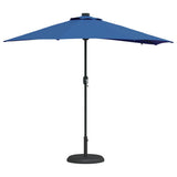 Garden Parasol 294 x 150 x 223 cm Polyester and Steel Azurblau 42003266