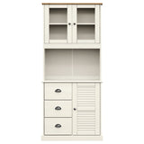 Highboard "VIGO" White 78x40x175 cm Solid Wood Pine 3188305
