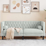 Sofa Light Grey 174 x 74.5 x 70.5 cm Velvet 42013019