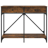 Console Table Smoked Oak 100x39x78.5 cm Engineered Wood 835486