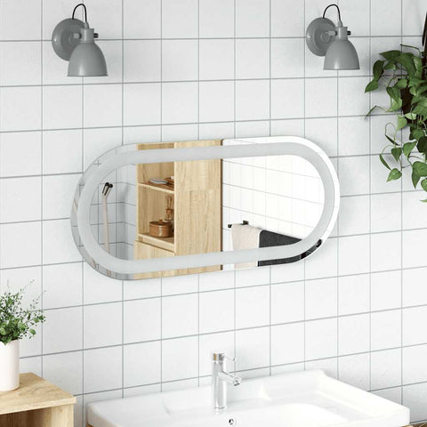 LED Bathroom Mirror 70x30 cm Oval 353284