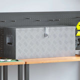 Aluminium Box 80x30x35 cm Silver 142939