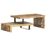 ZNTS 2 Piece Coffee Table Set Solid Reclaimed Wood 320393