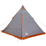 ZNTS Family Tent Tipi 6-Person Grey and orange Waterproof 4009440