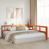 Bookcase Headboard L-Shaped Wax Brown 180 cm Solid Wood Pine 859258